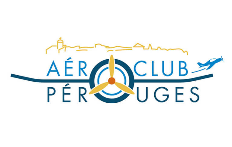 logo de l'Aéroclub de Pérouges par [ De Bouche à Oreille + Citron & co. ]