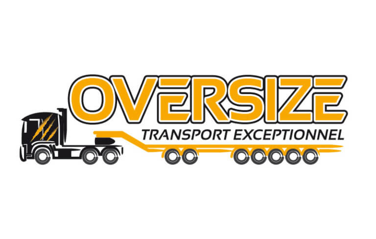 Logo Oversize Transport exceptionnel par [ De Bouche à Oreille + Citron & co. ]
